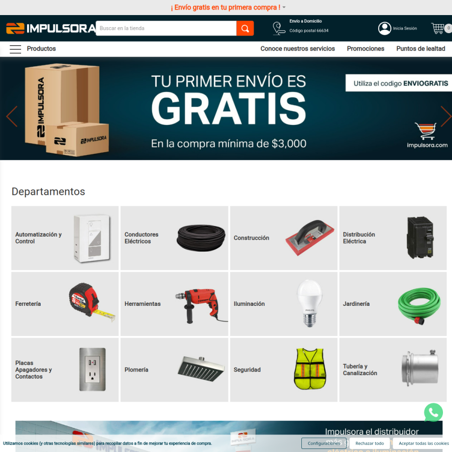 impulsora.com homepage screenshot