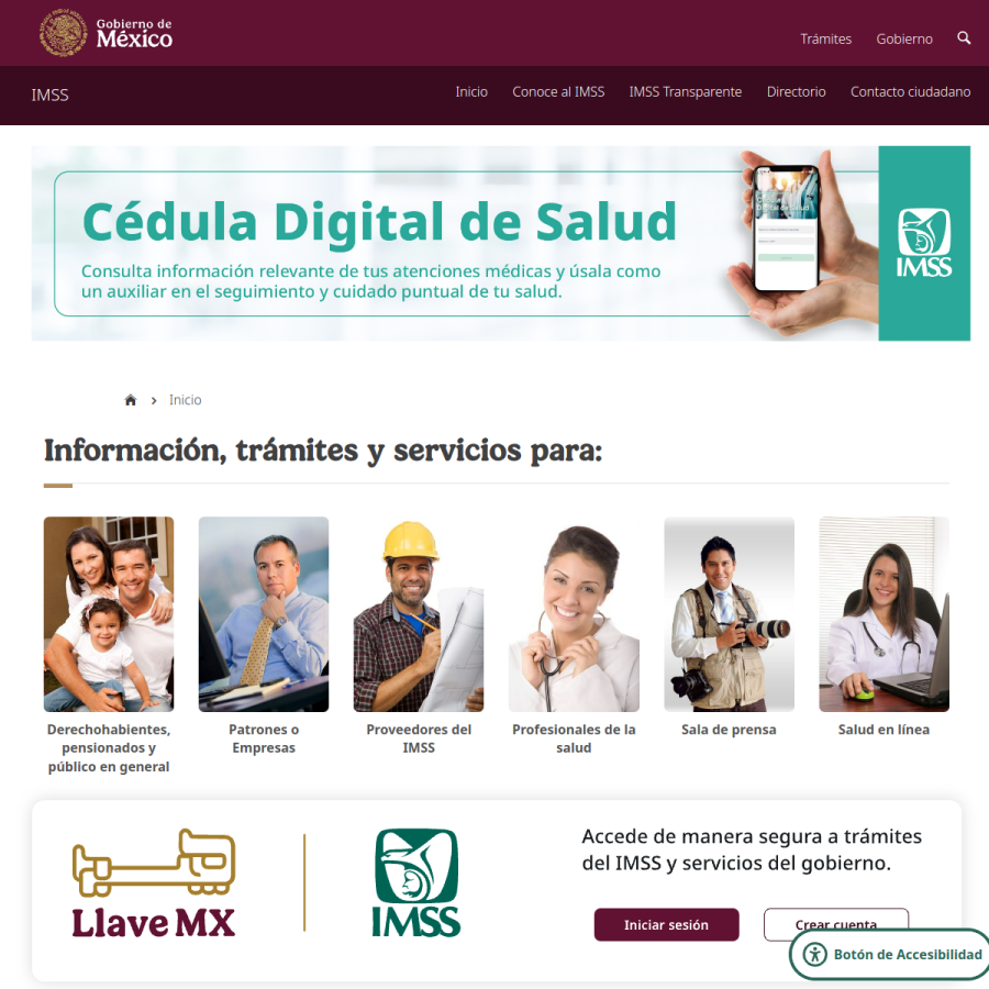 imss.gob.mx homepage screenshot