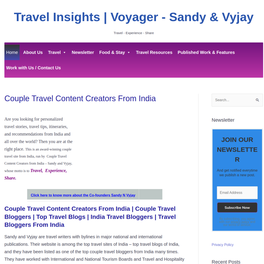 imvoyager.com homepage screenshot