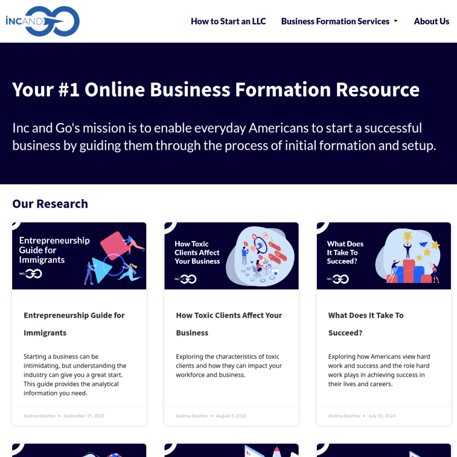 incandgo.com homepage screenshot