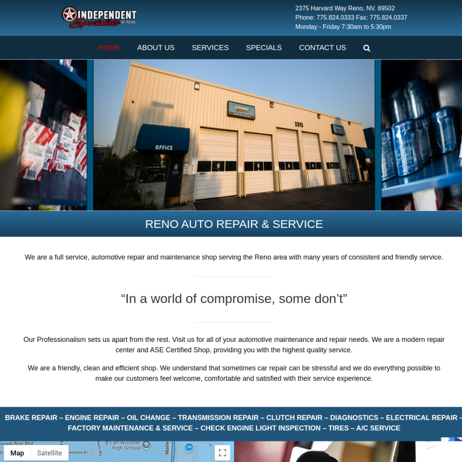 independentspecialists.biz homepage screenshot