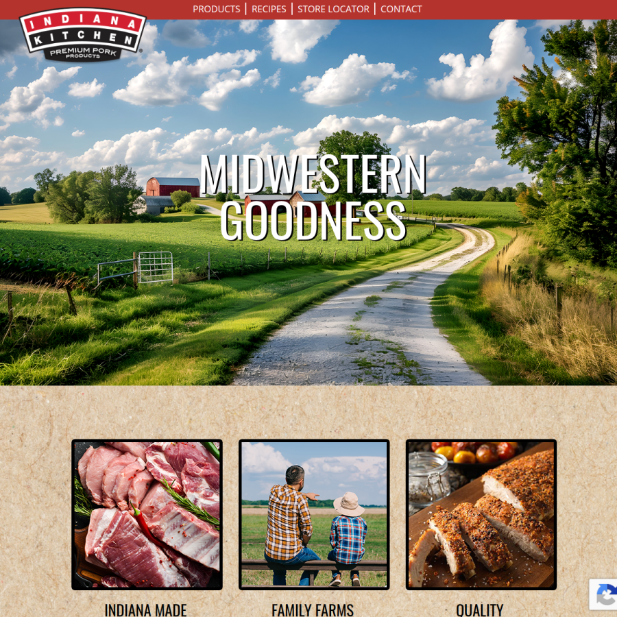 indianakitchen.com homepage screenshot