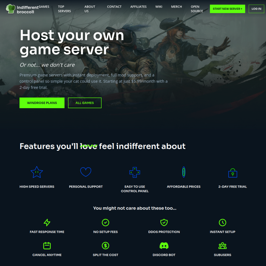 indifferentbroccoli.com homepage screenshot