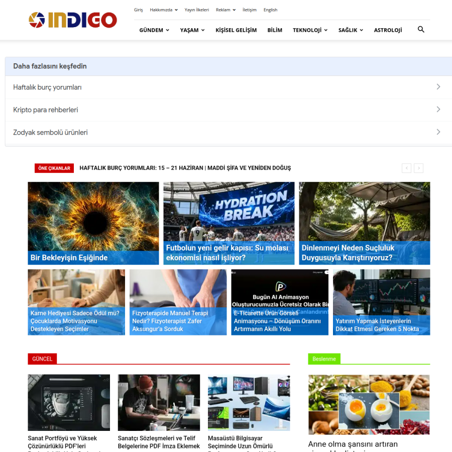indigodergisi.com homepage screenshot