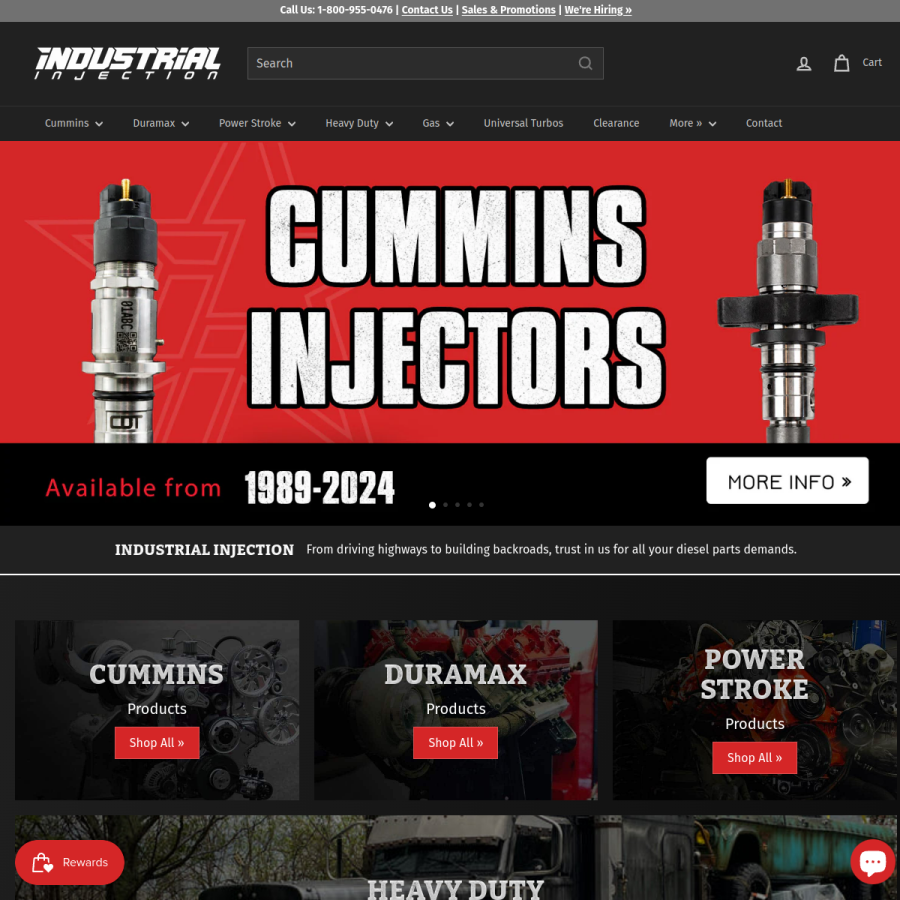 industrialinjection.com homepage screenshot