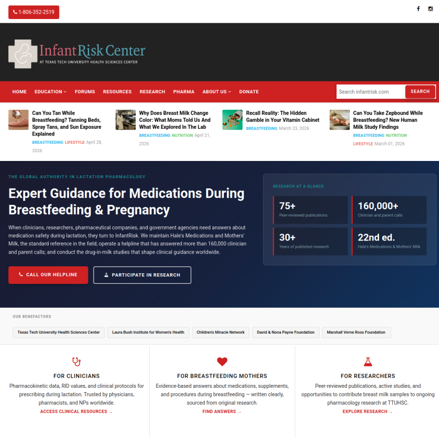 infantrisk.com homepage screenshot