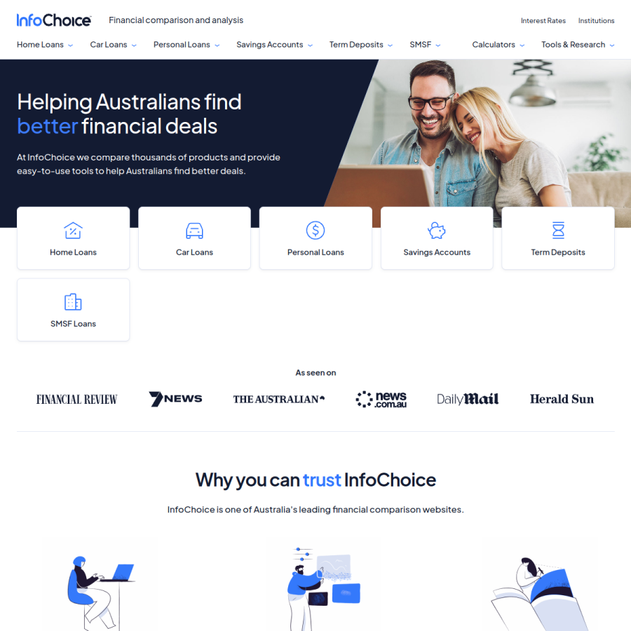 infochoice.com.au homepage screenshot
