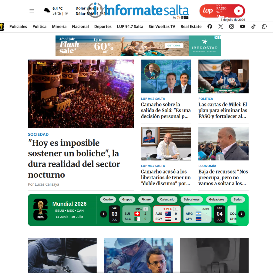 informatesalta.com.ar homepage screenshot