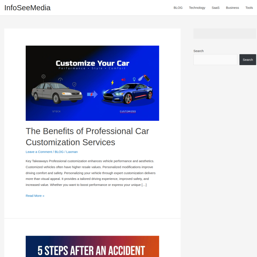 infoseemedia.com homepage screenshot