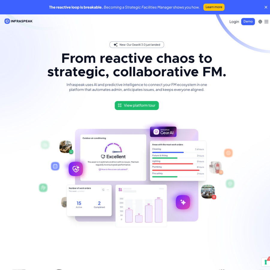 infraspeak.com homepage screenshot