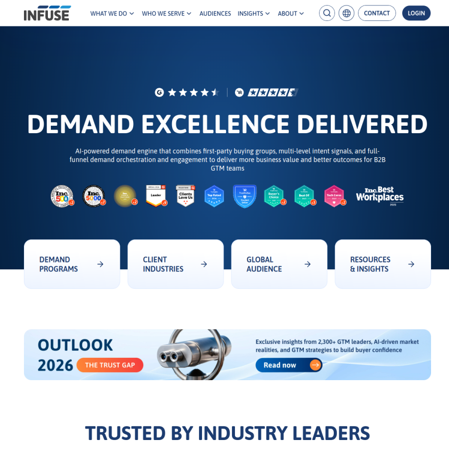infuse.com homepage screenshot