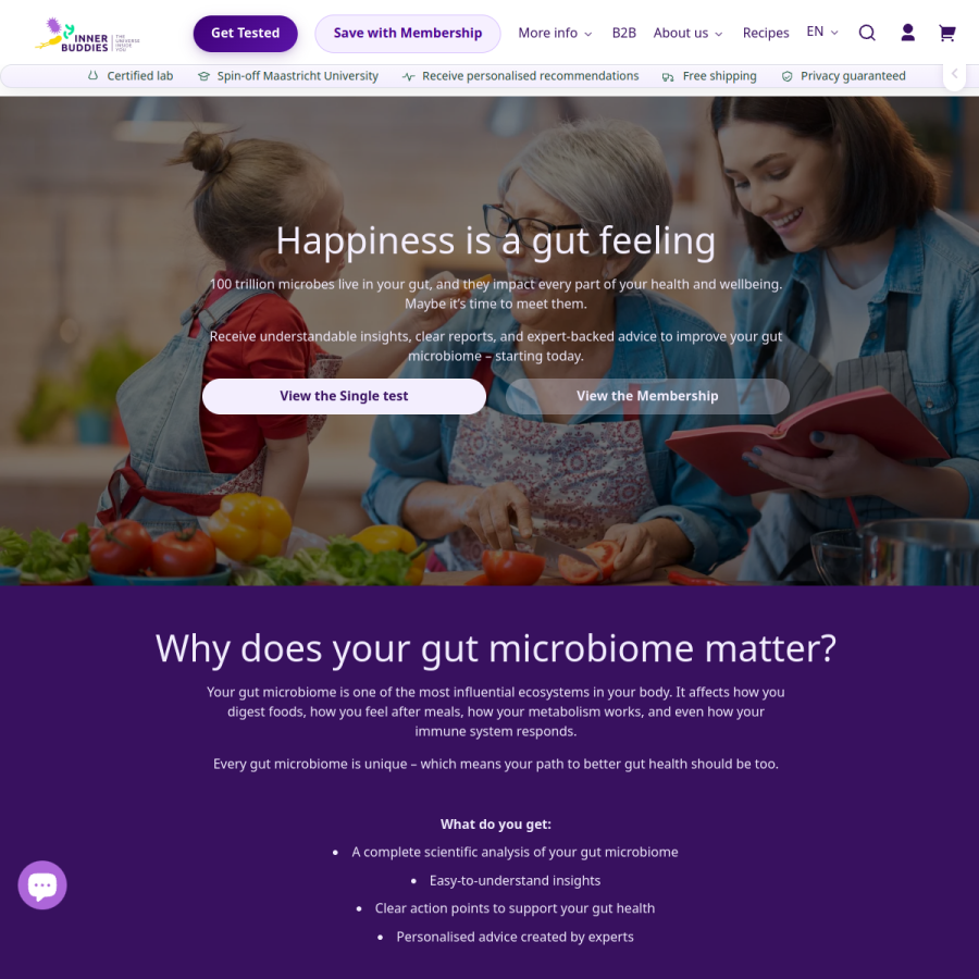 innerbuddies.com homepage screenshot