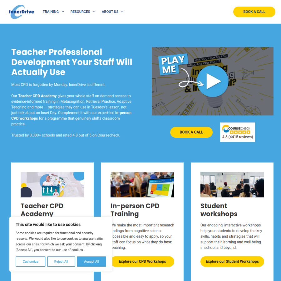 innerdrive.co.uk homepage screenshot