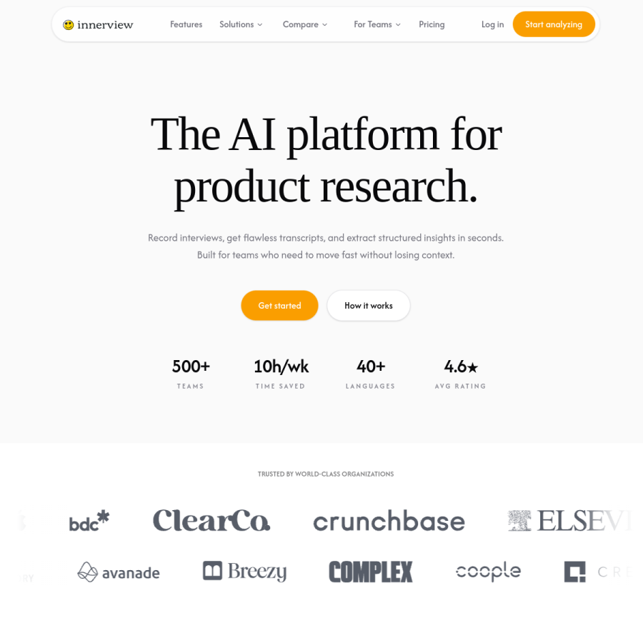 innerview.co homepage screenshot