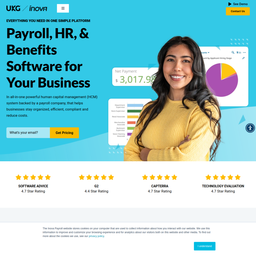 inovapayroll.com homepage screenshot