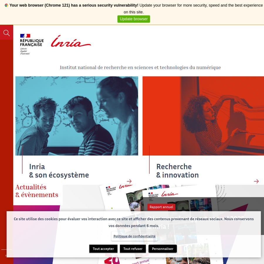 inria.fr homepage screenshot