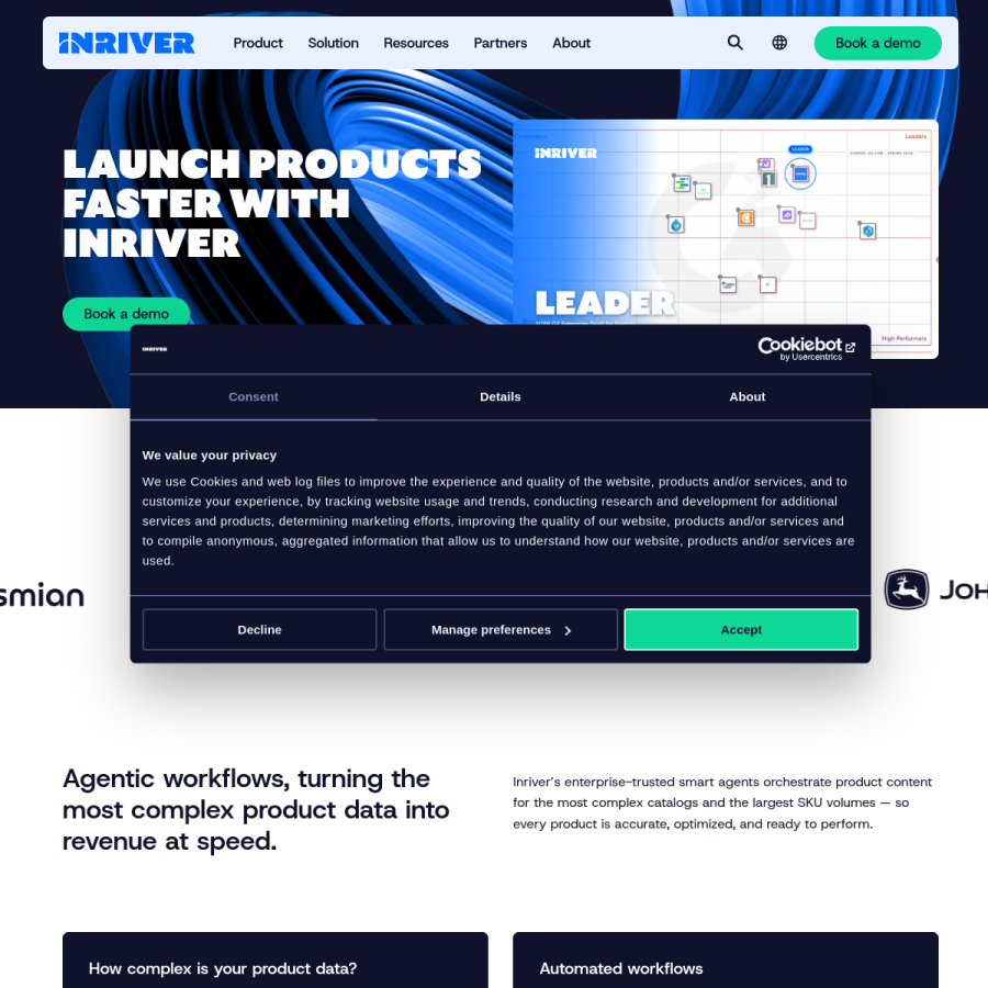 inriver.com homepage screenshot