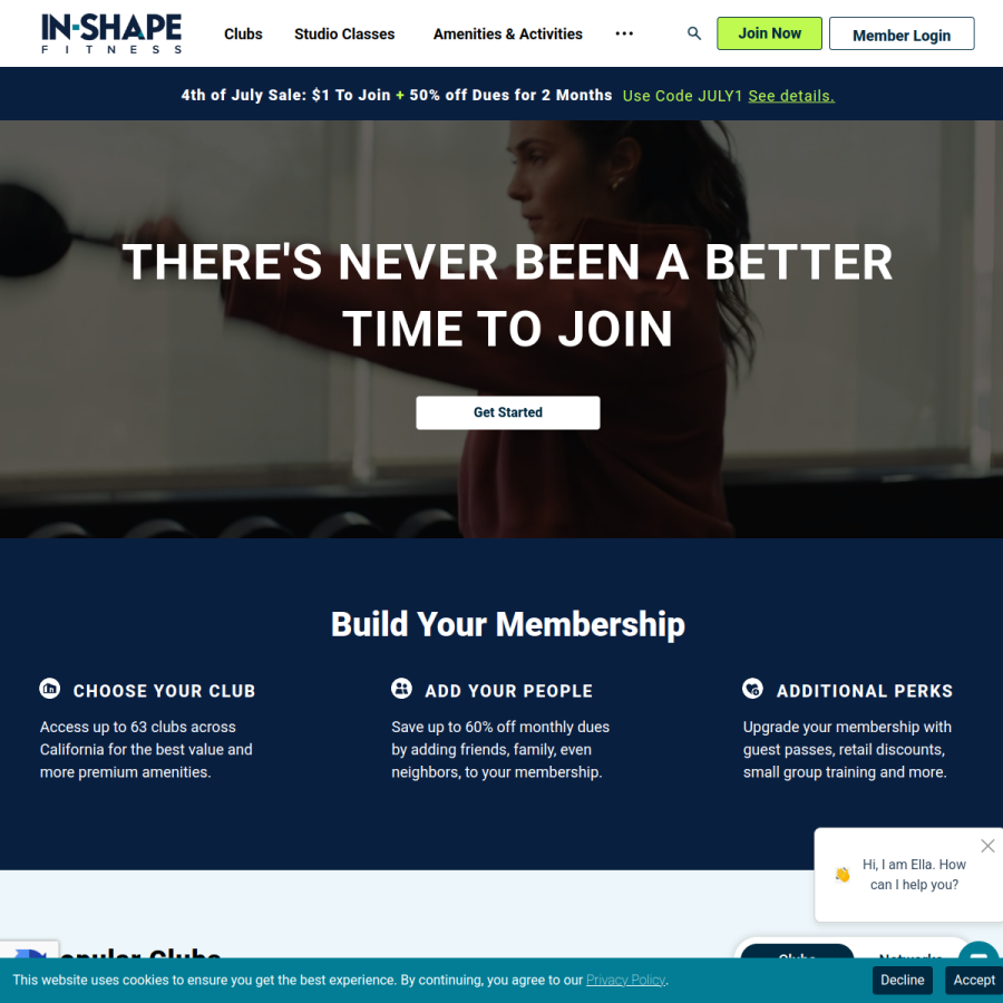 inshape.com homepage screenshot