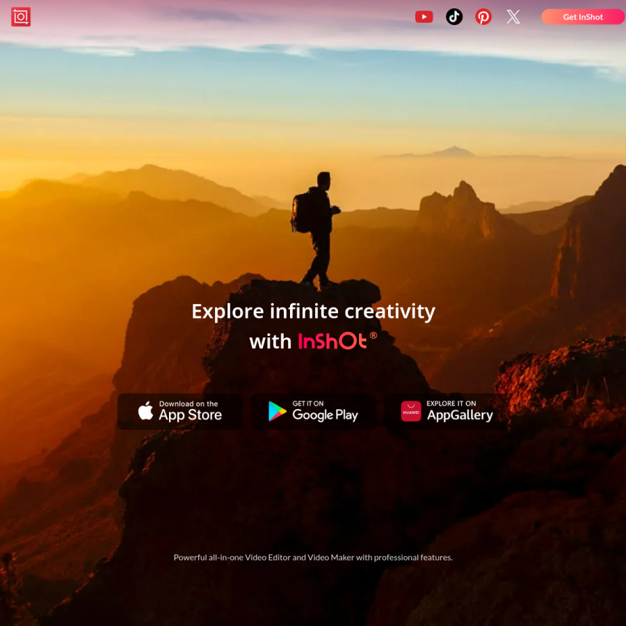 inshot.com homepage screenshot