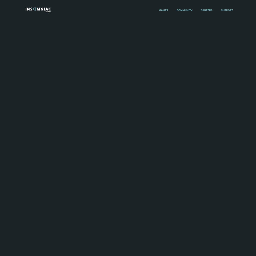 insomniac.games homepage screenshot