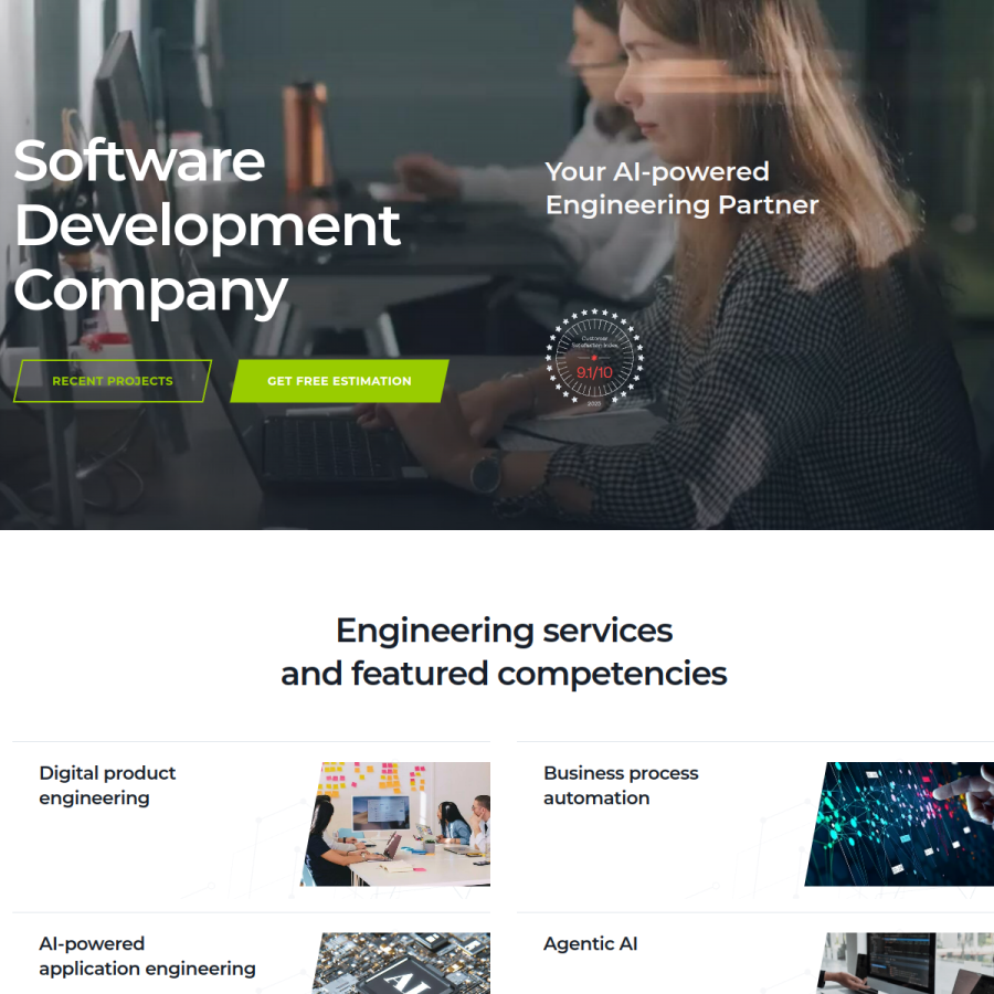 instinctools.com homepage screenshot