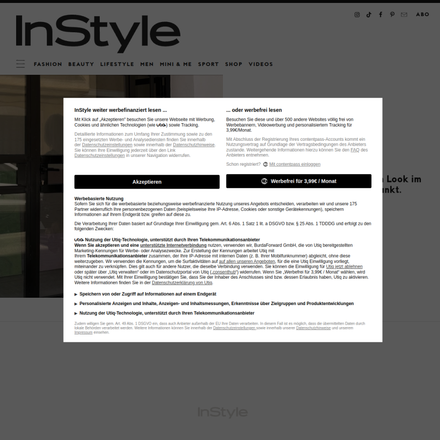 instyle.de homepage screenshot