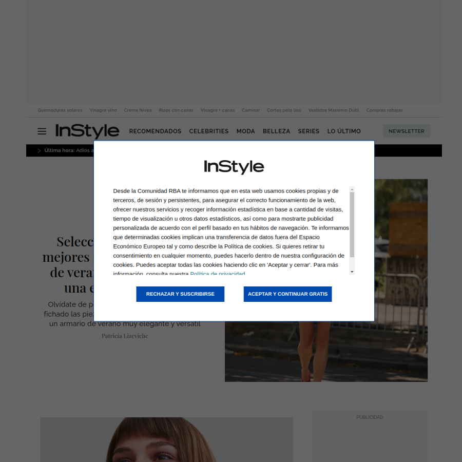 instyle.es homepage screenshot