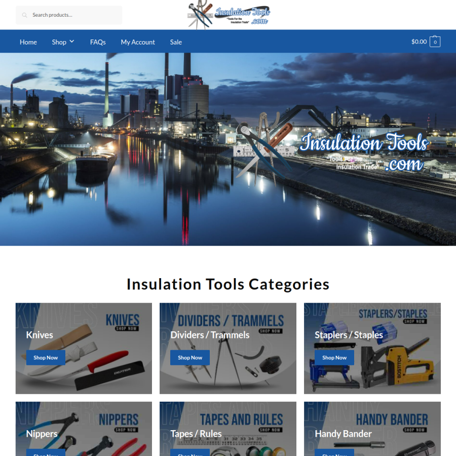 insulationtools.com homepage screenshot