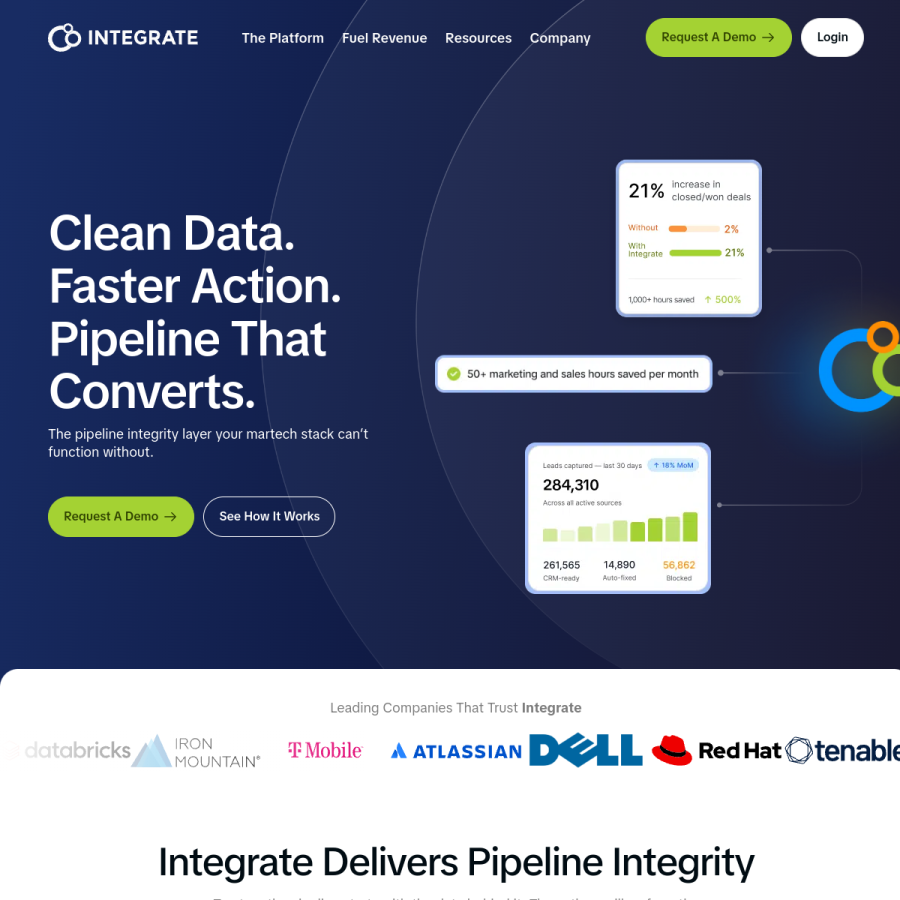 integrate.com homepage screenshot