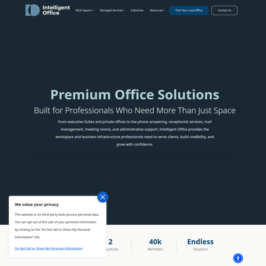 intelligentoffice.com homepage screenshot