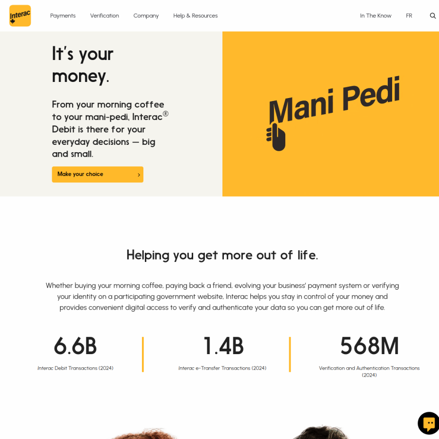 interac.ca homepage screenshot