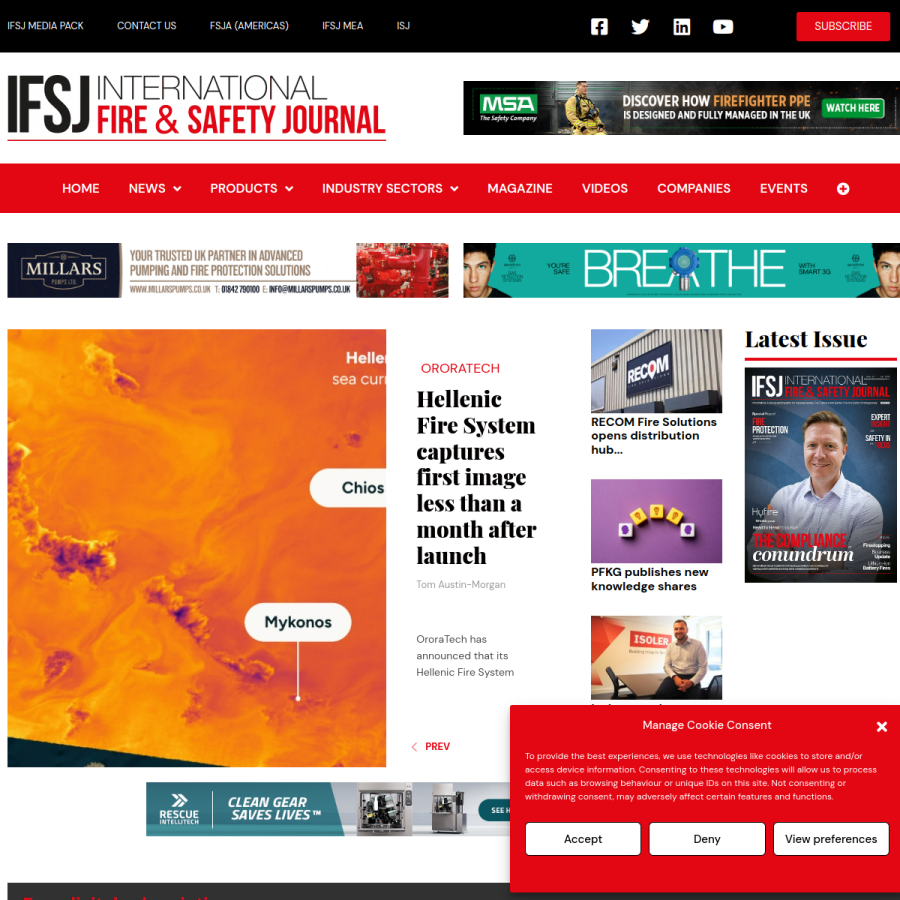 internationalfireandsafetyjournal.com homepage screenshot