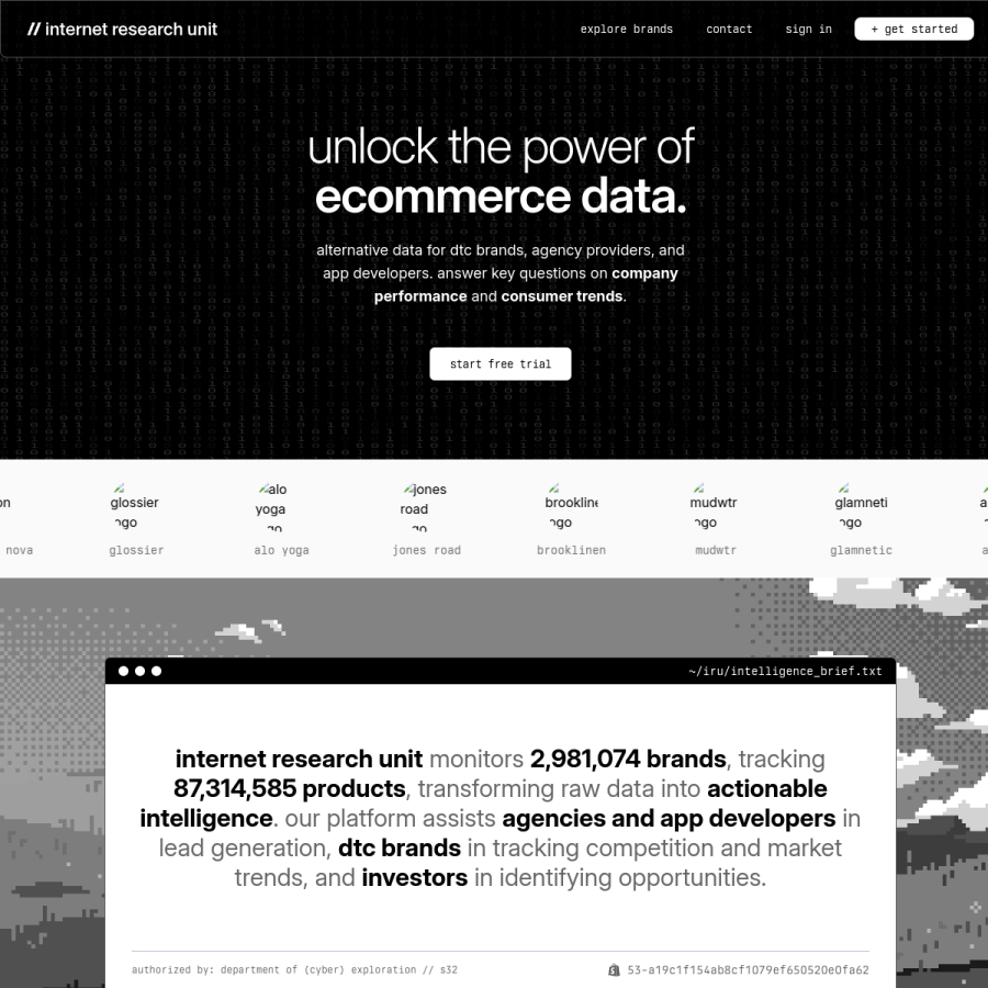 internetresearchunit.com homepage screenshot
