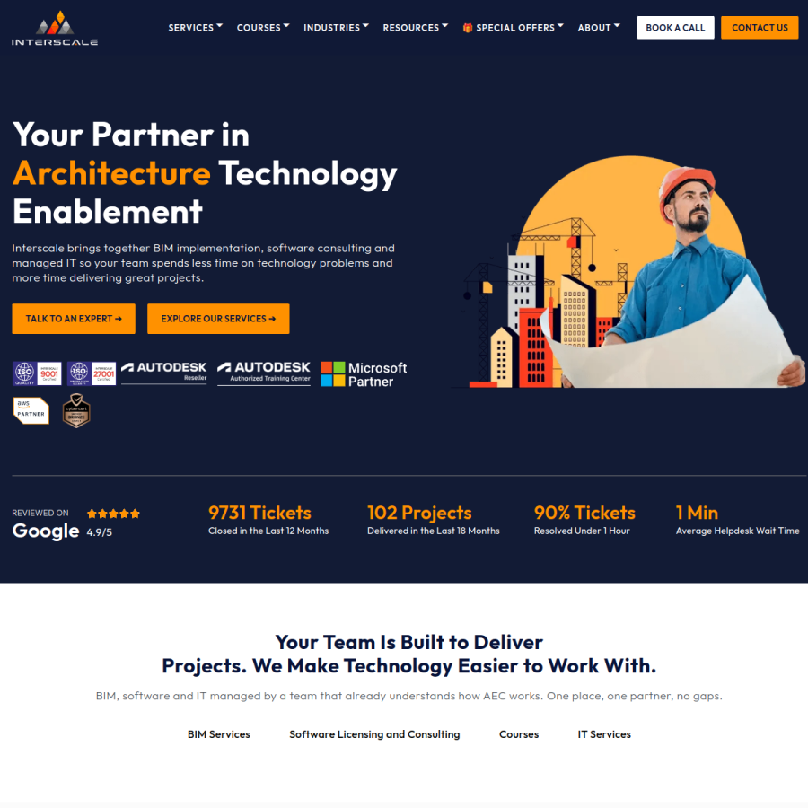 interscale.com.au homepage screenshot