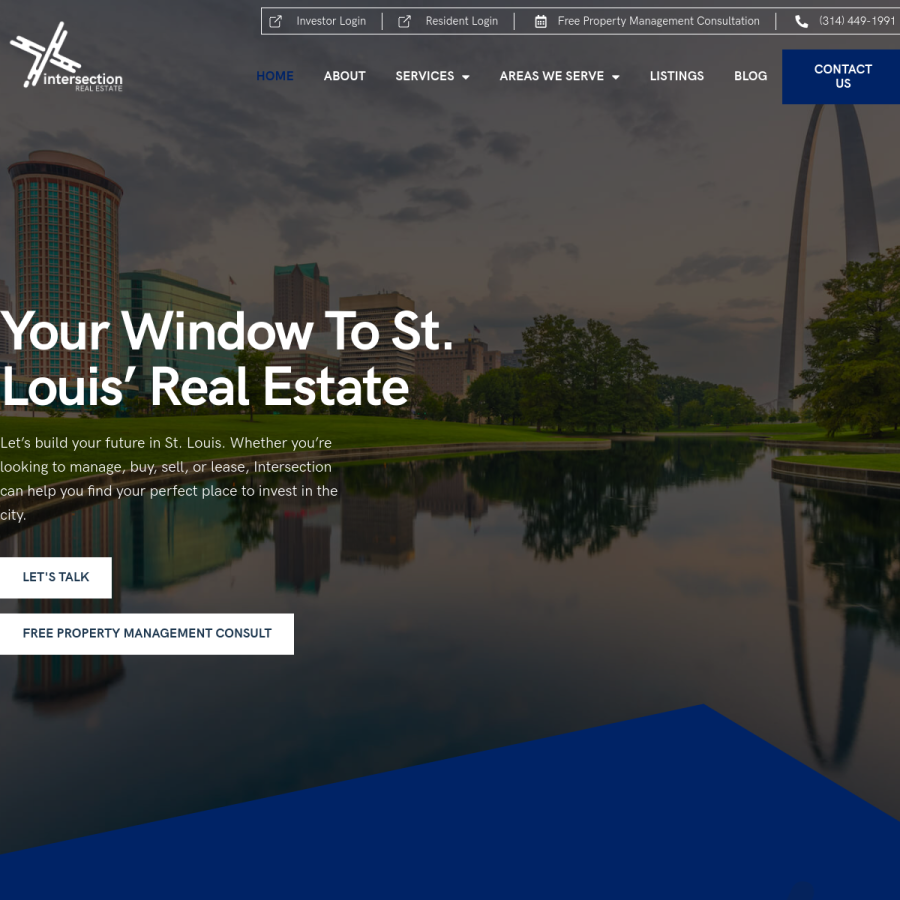 intersectionstl.com homepage screenshot