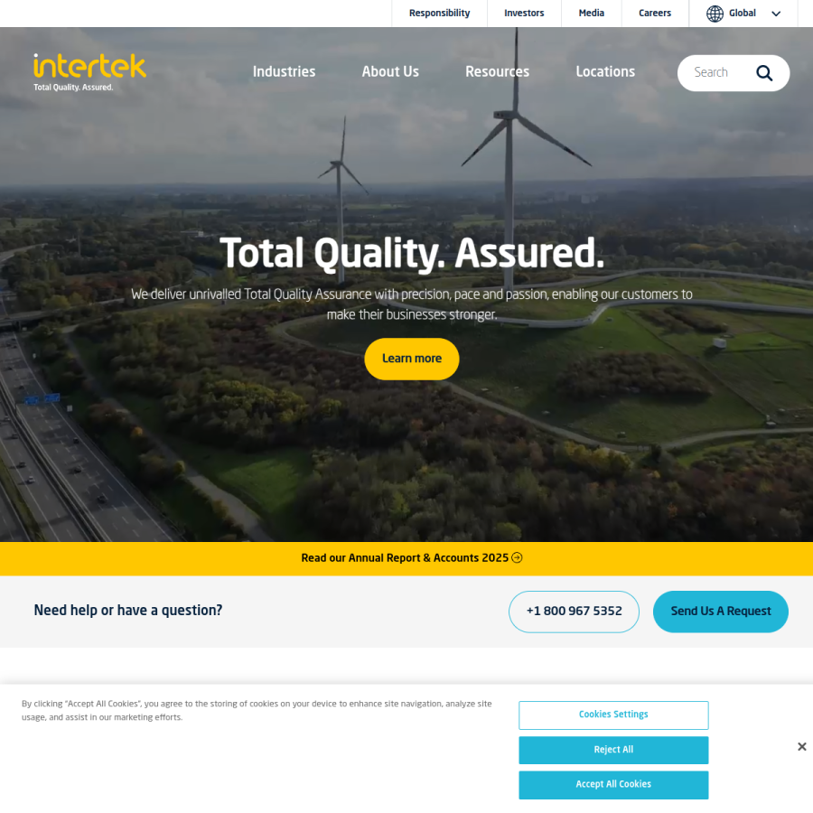 intertek.com homepage screenshot