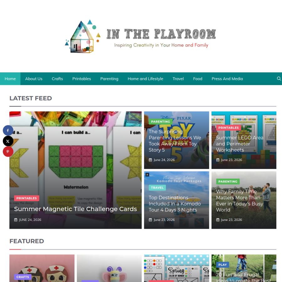 intheplayroom.co.uk homepage screenshot