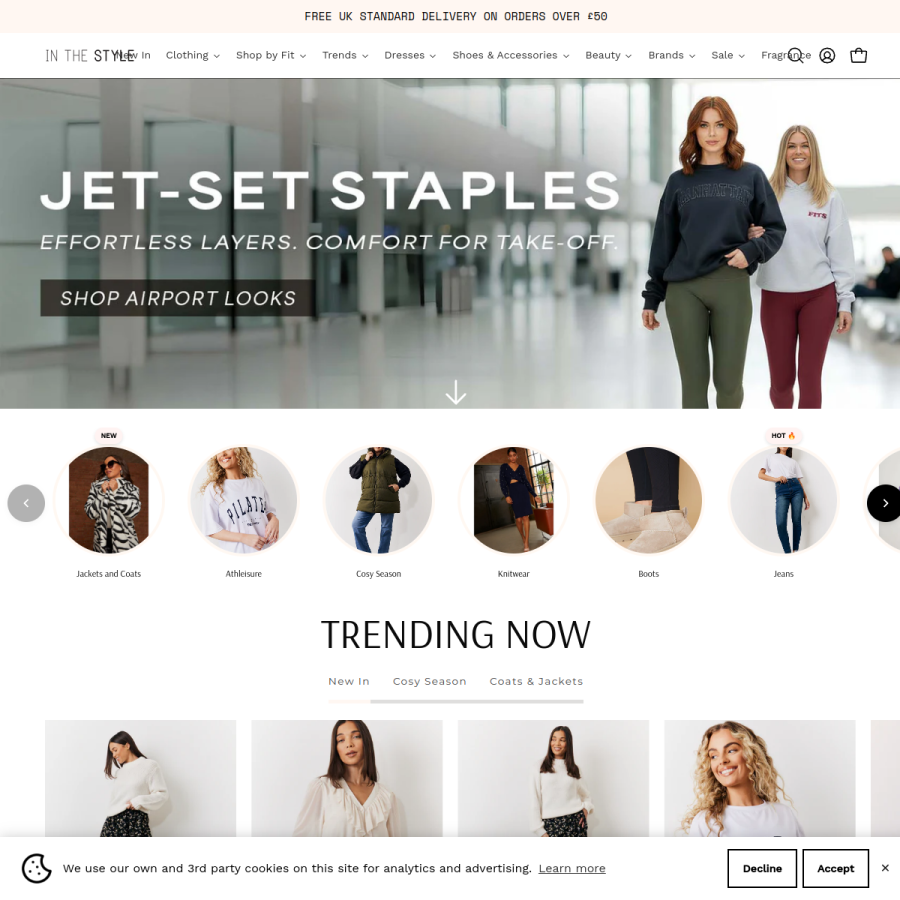 inthestyle.com homepage screenshot