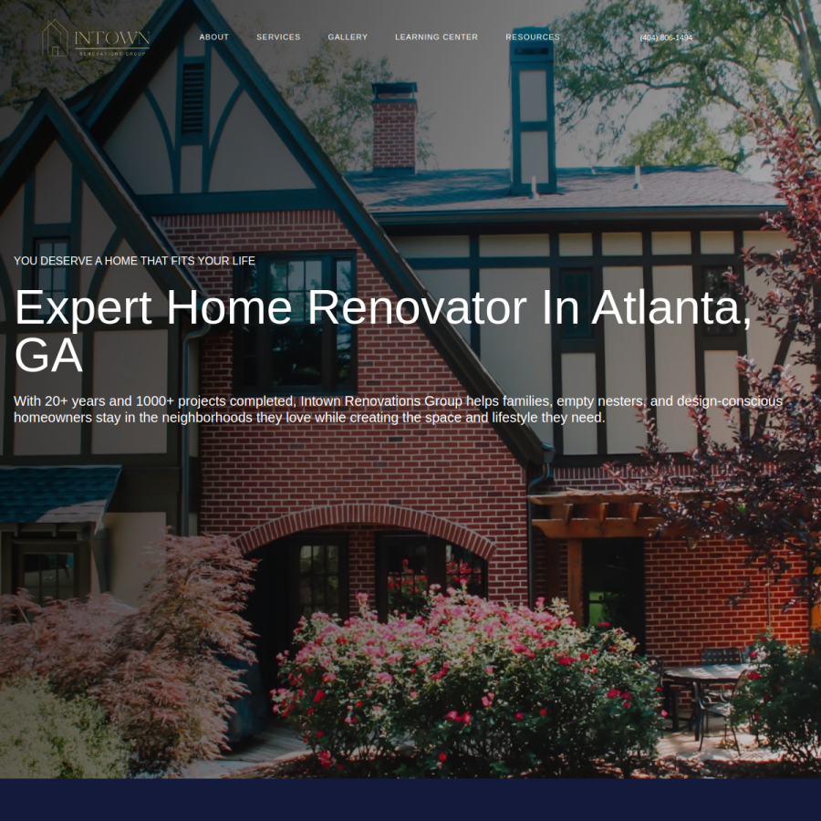 intownrenovations.com homepage screenshot