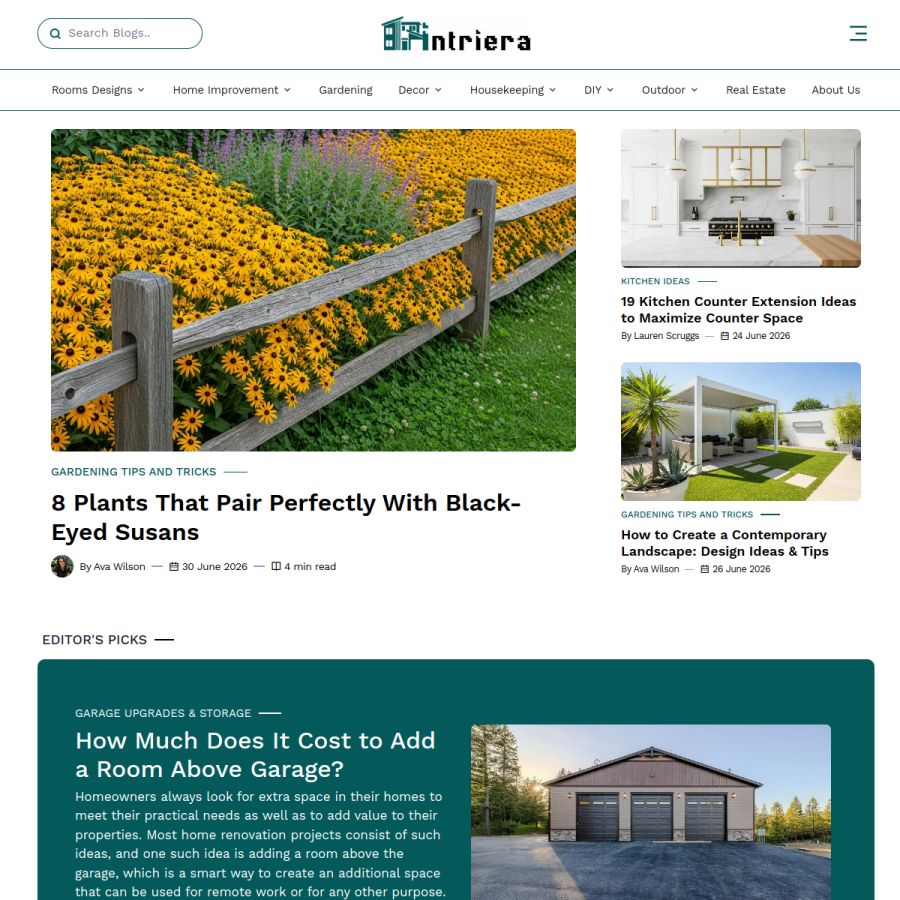 intriera.com homepage screenshot