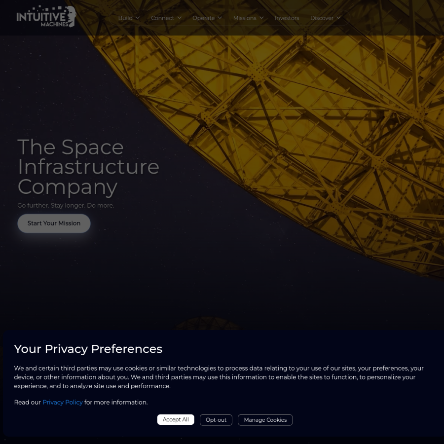 intuitivemachines.com homepage screenshot