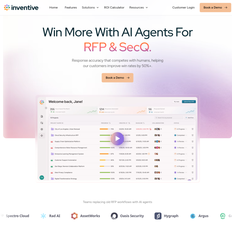 inventive.ai homepage screenshot