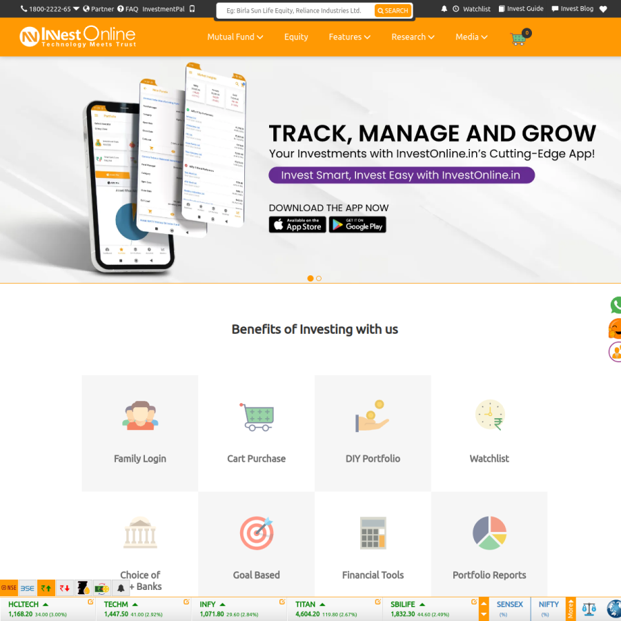 investonline.in homepage screenshot