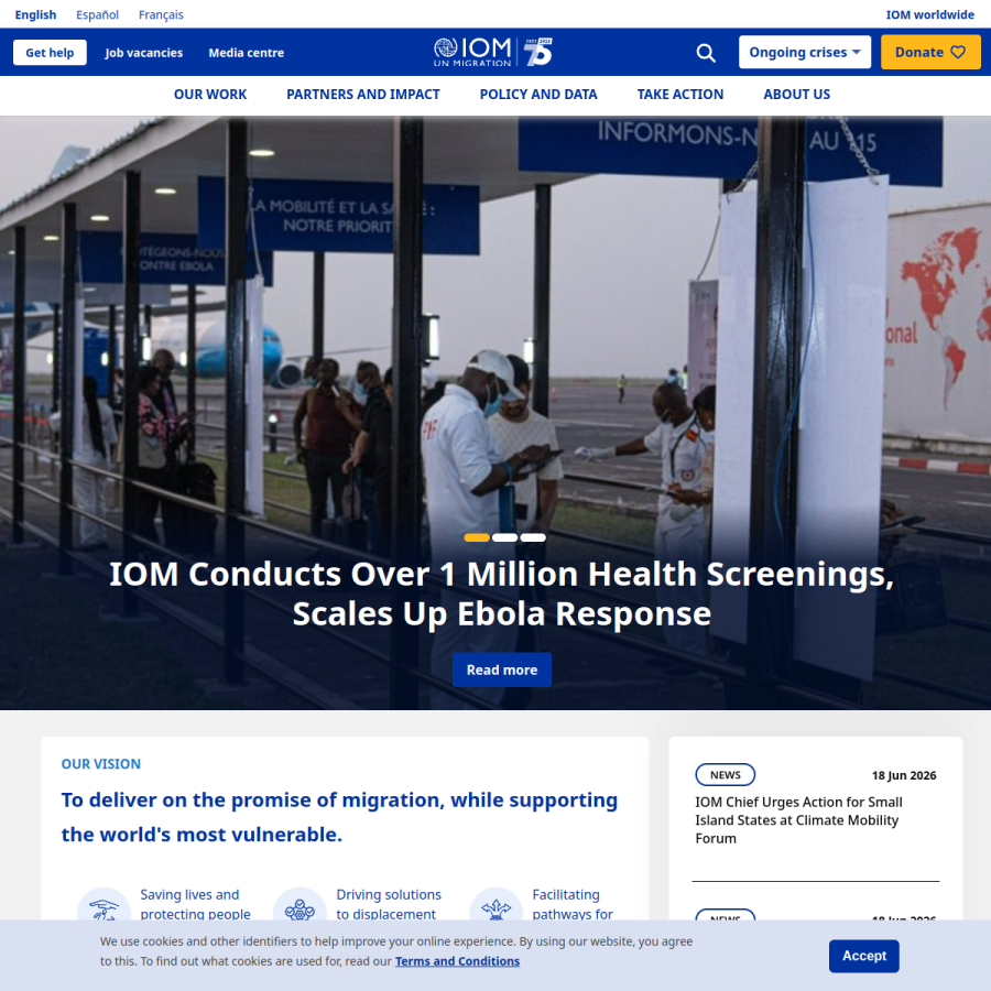 iom.int homepage screenshot