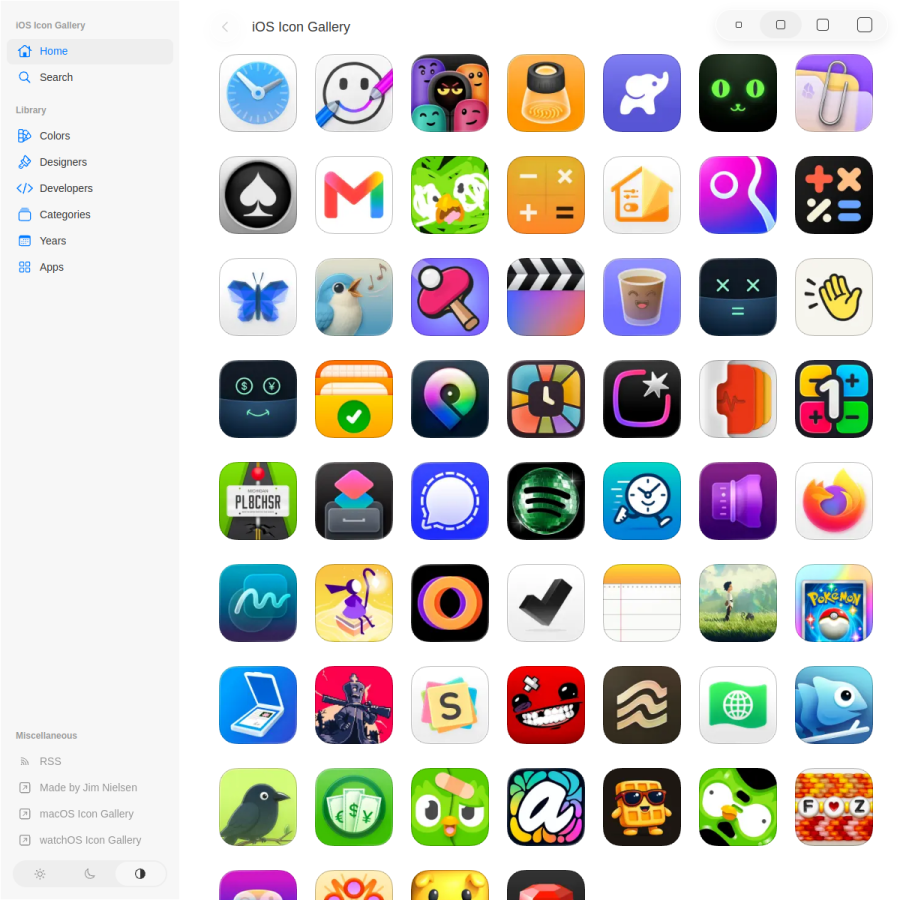 iosicongallery.com homepage screenshot