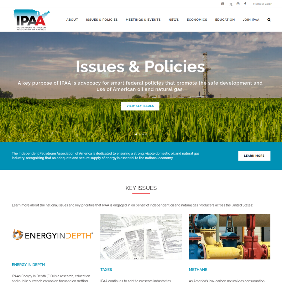 ipaa.org homepage screenshot