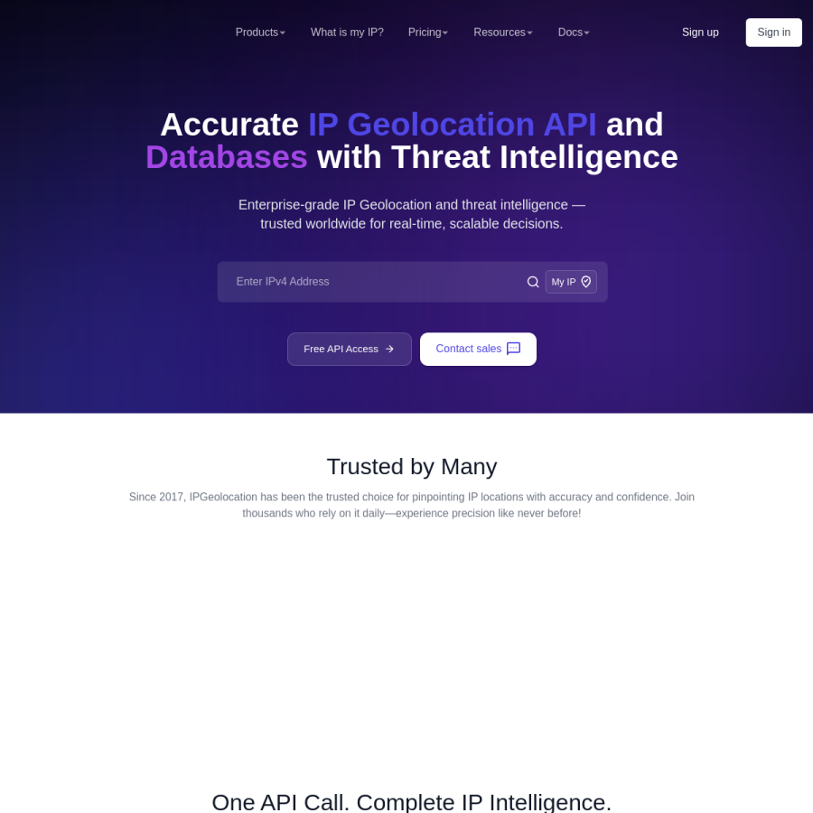 ipgeolocation.io homepage screenshot