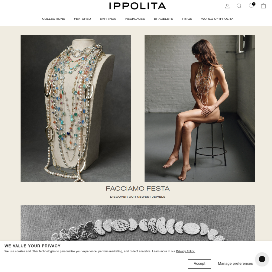 ippolita.com homepage screenshot