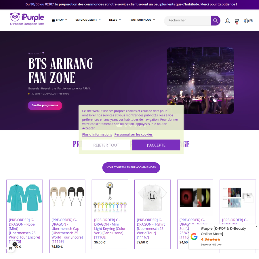 ipurple.eu homepage screenshot