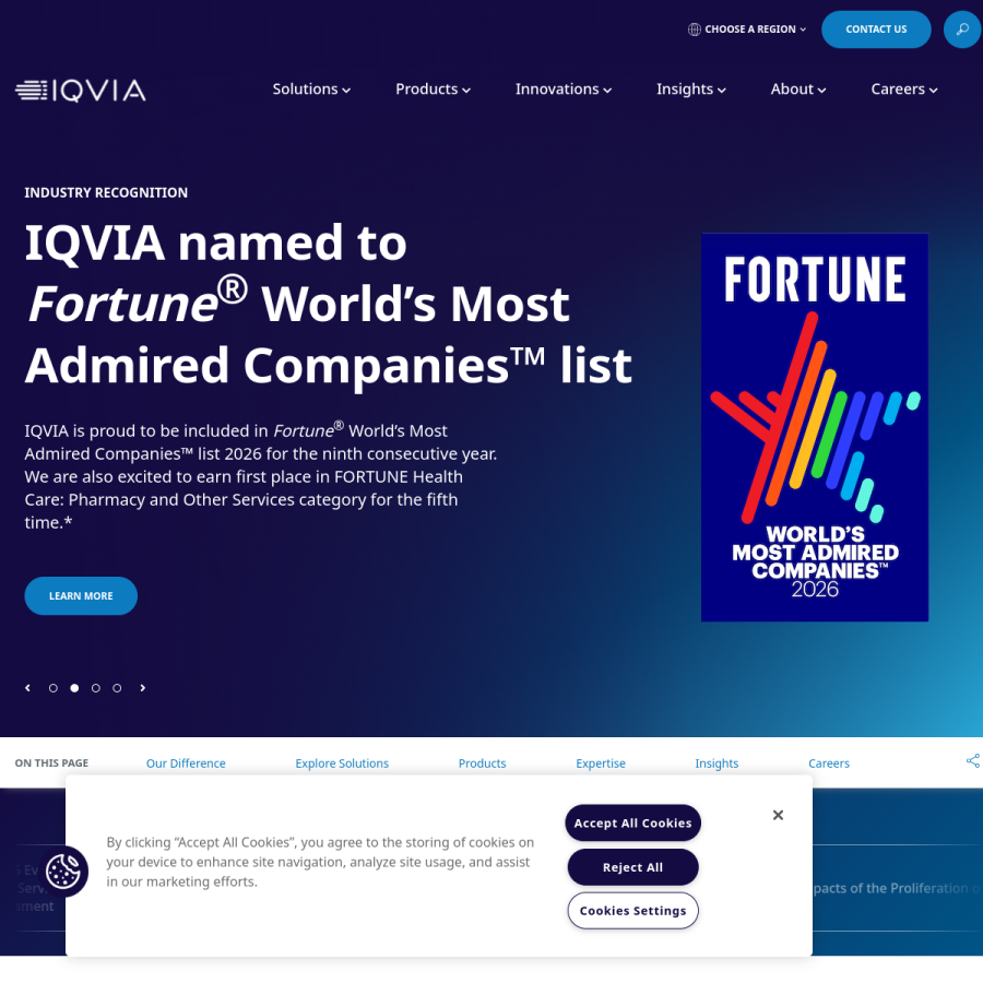 iqvia.com homepage screenshot